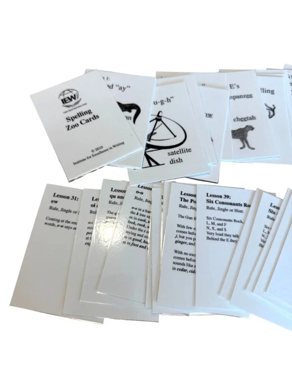 IEW Phonetic Zoo Spelling Zoo Cards Set Laminated Extra Complete